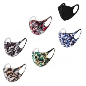 6 Pack: Fun Prints and Black Reusable Fabric Face Masks - 9 Options