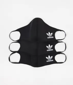 Adidas Face Masks (3 Pack) - Black / White