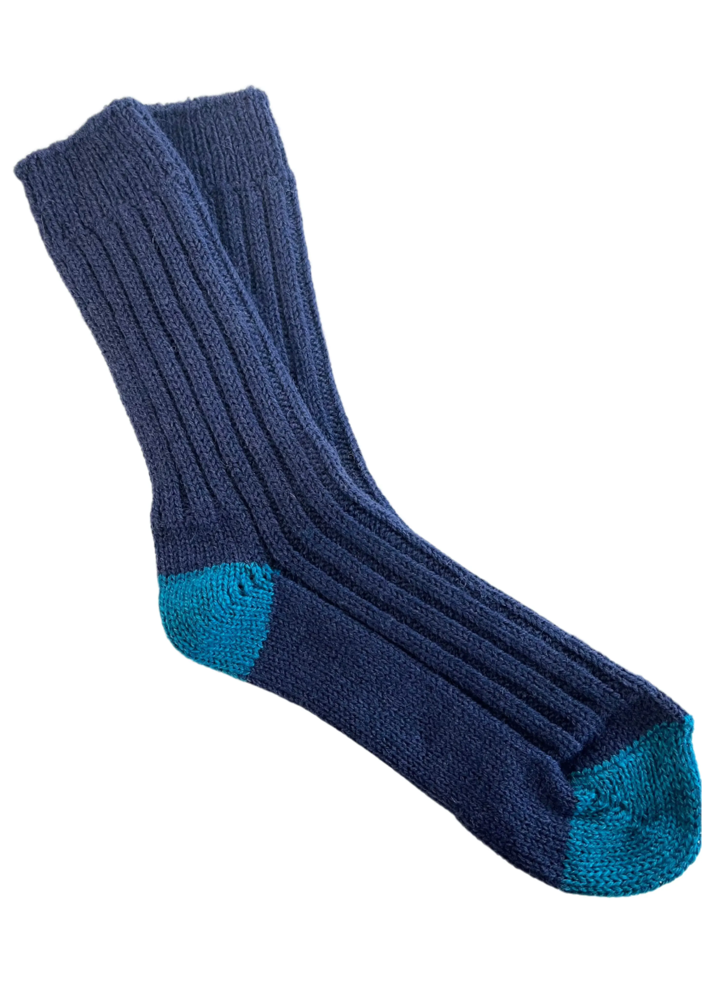 Blue Irish Merino Wool Socks | Women's