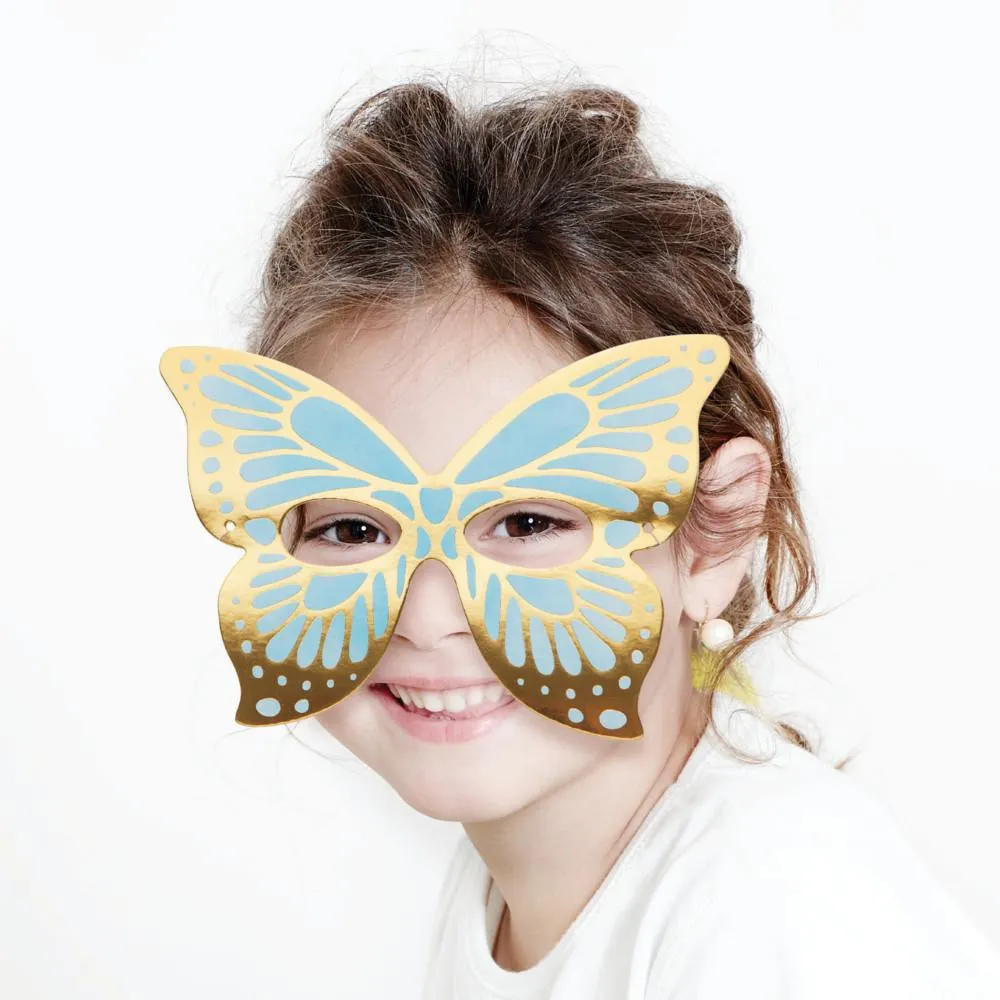 Bulk Shimmering Butterfly Paper Masks (48 per Case)