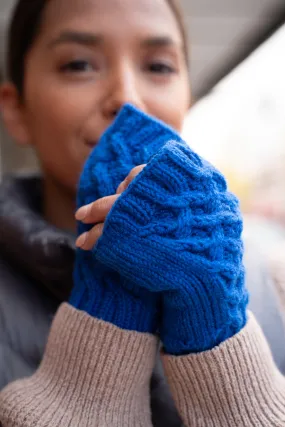 Cable-Knit Fingerless Gloves