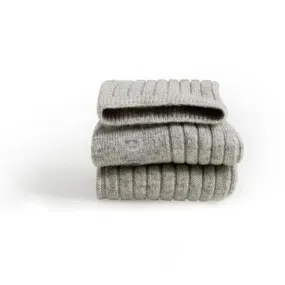 Cashmere and Wool Socks: Light Gray