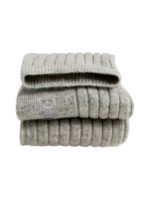 Chamois Wool & Cashmere Ribbed Crew Socks