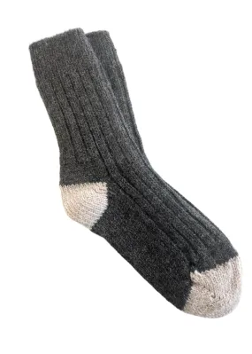 Charcoal Irish Merino Wool Socks | Women's