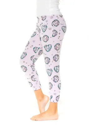 Chaser Unicorn Wreath Cozy Knit Pants