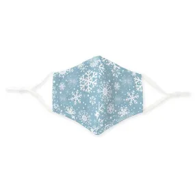 Cloth Reusable Face Mask - Holiday Falling Snowflakes