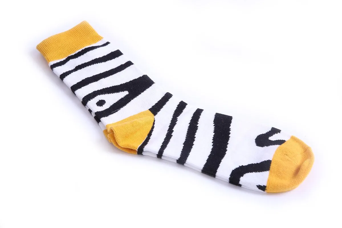 Crew Socks | Mismatched Socks - Zebras