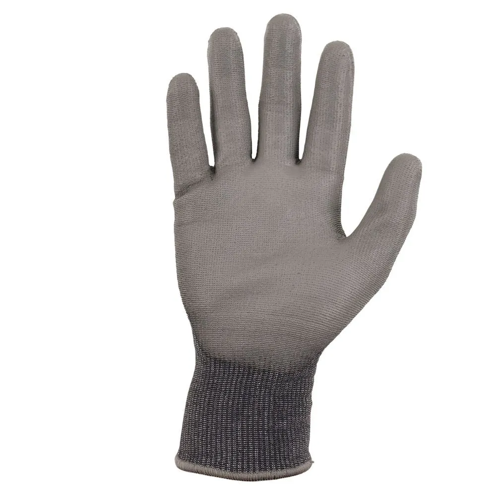 Ergodyne 10482 #7044 12-pair S Gray ANSI A4 PU Coated CR Gloves