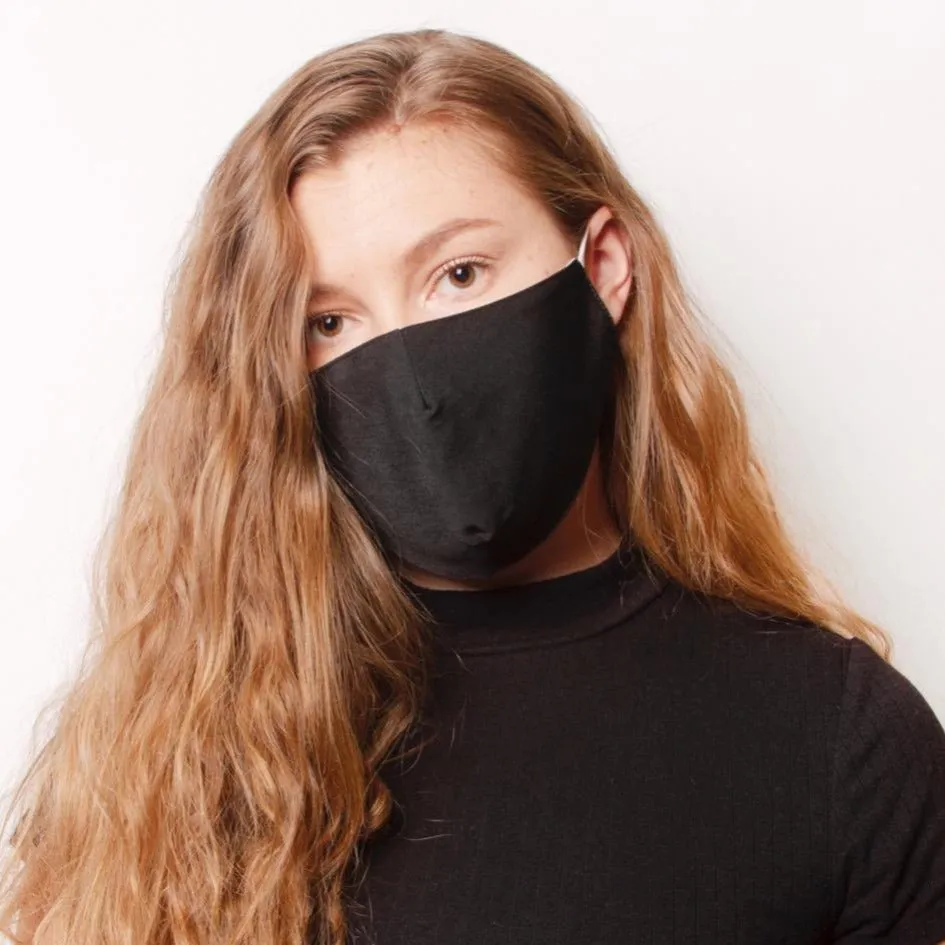 Face Mask Solid Black - FINAL SALE