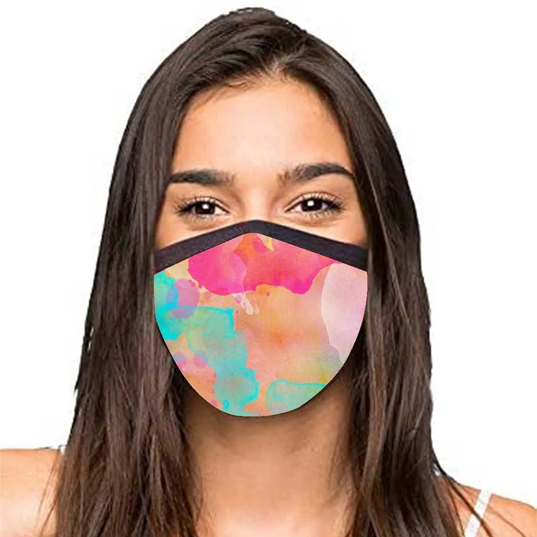 Face Masks Reusable Washable Set Of 2 -Watercolor