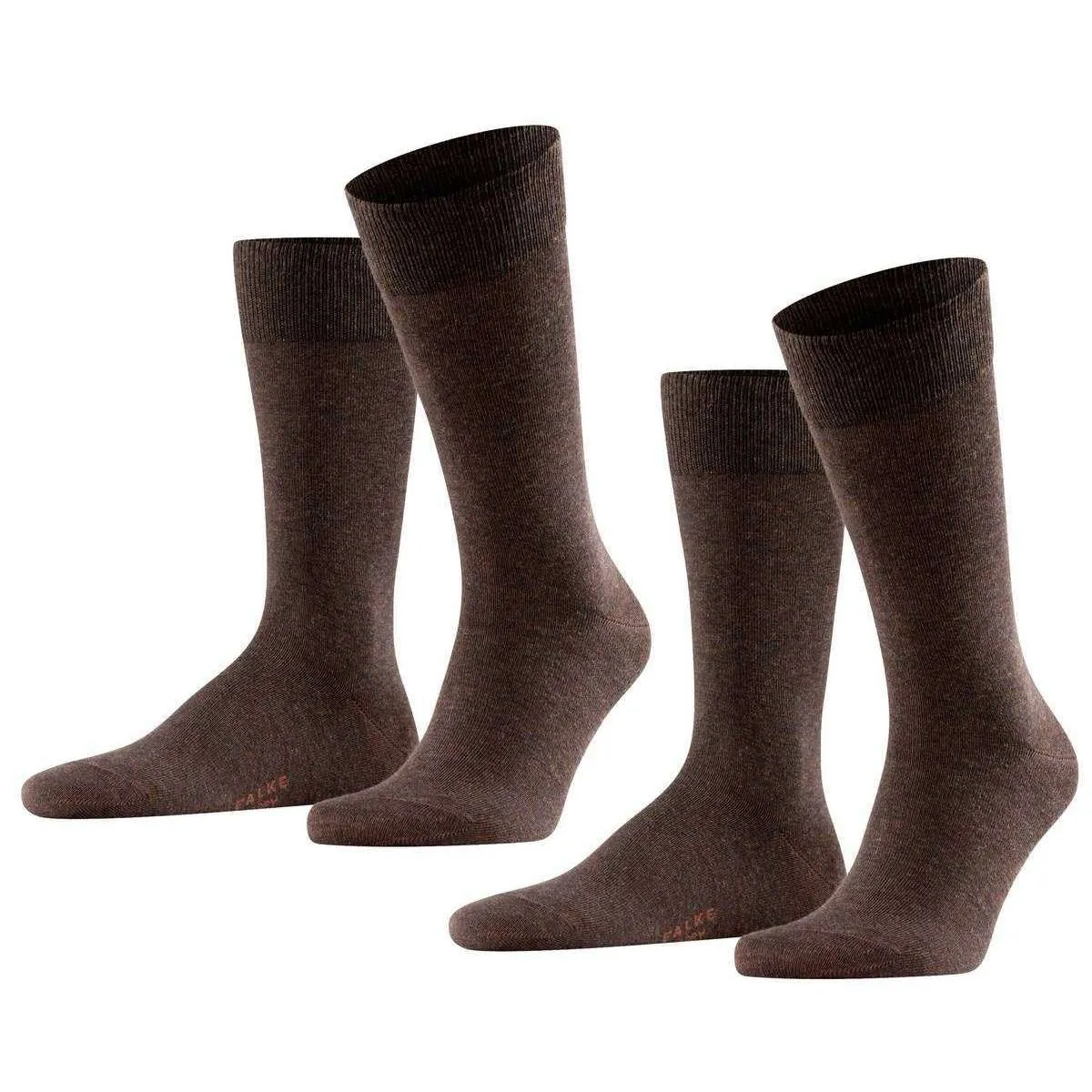 Falke Happy 2 Pack Socks - Dark Brown