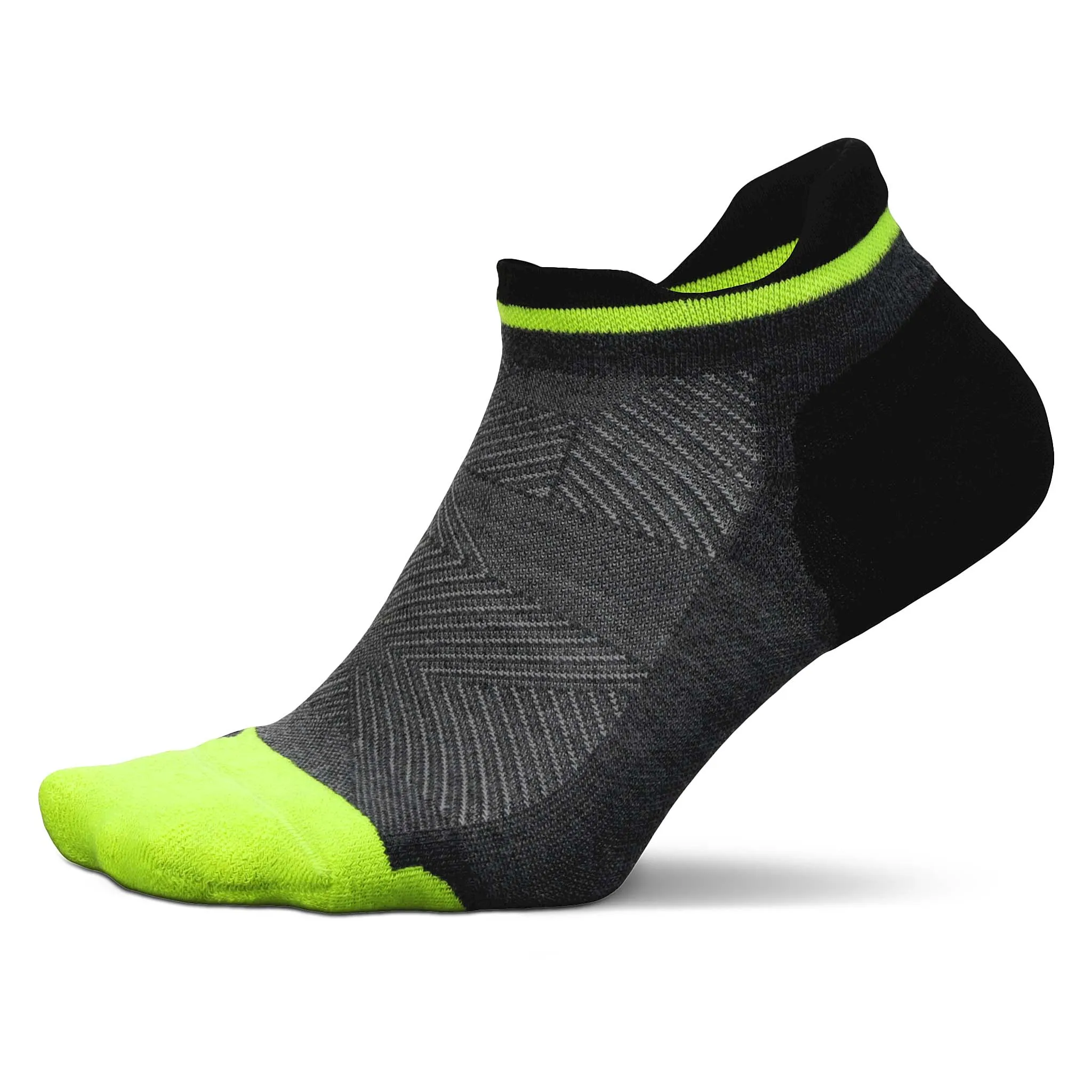 Feetures | Unisex Elite Max Cushion No Show Tab - Midnight Neon