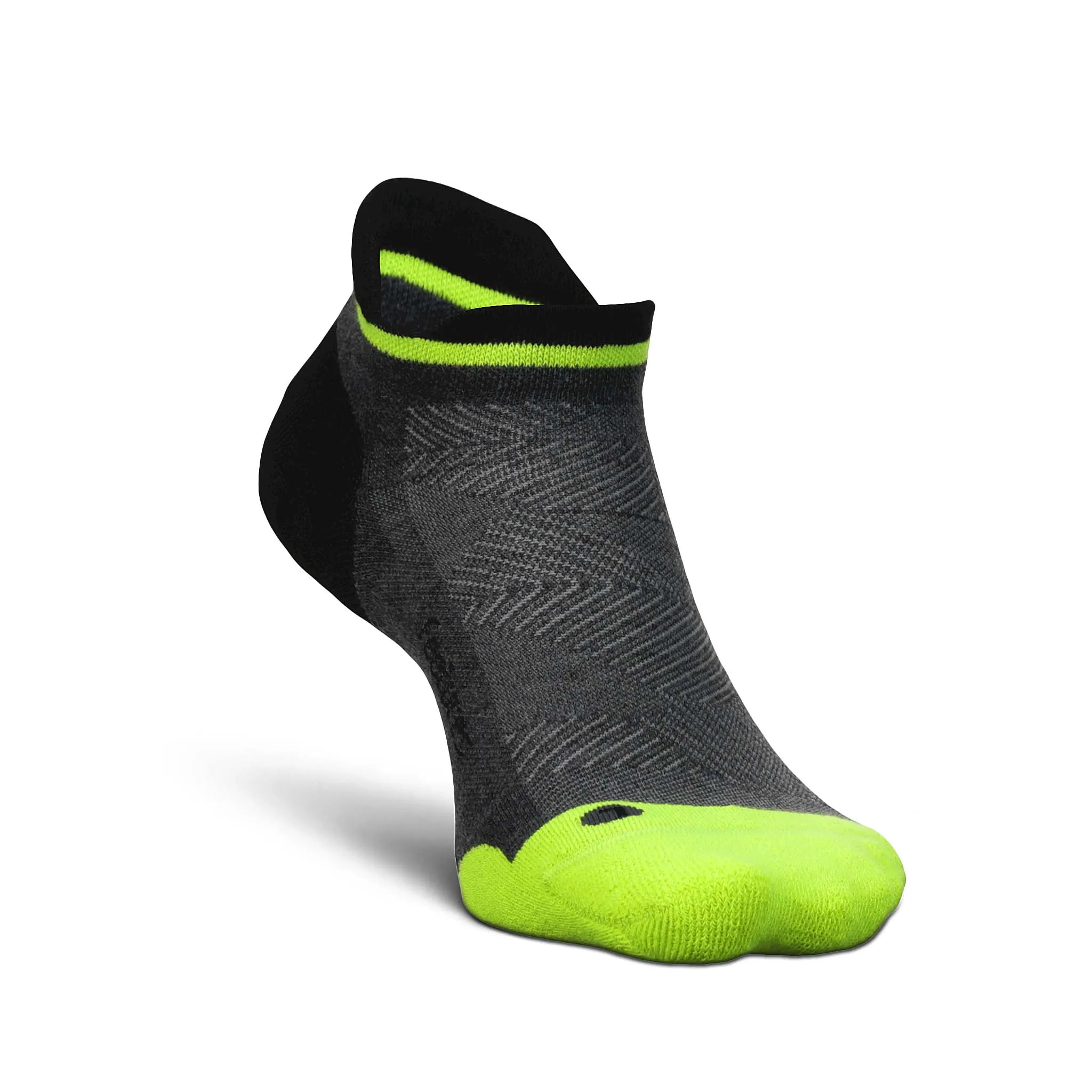 Feetures | Unisex Elite Max Cushion No Show Tab - Midnight Neon