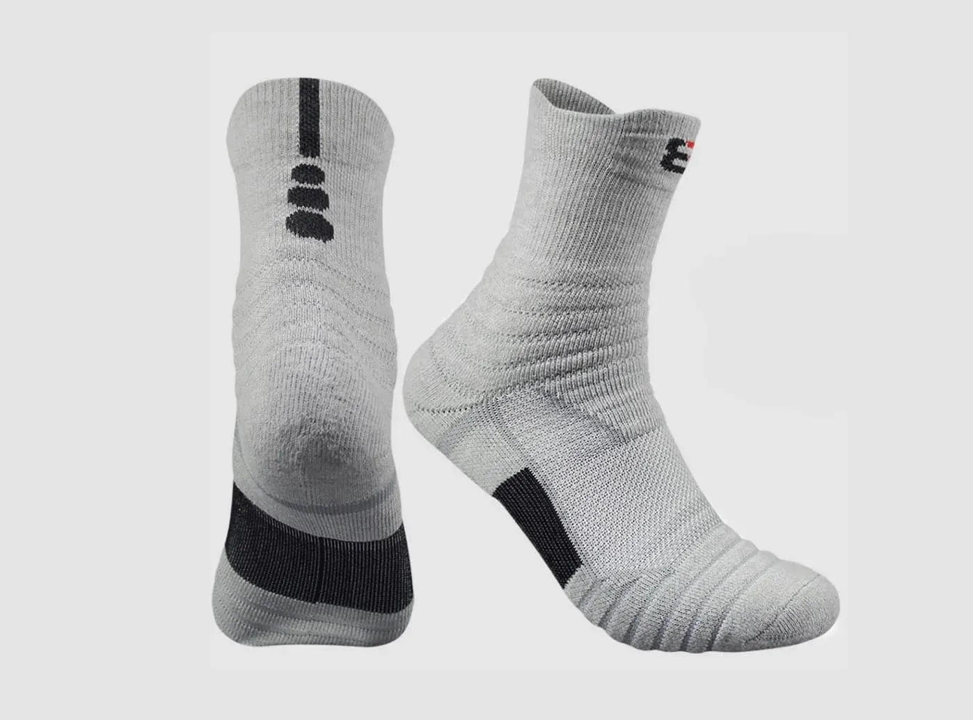 FitVille Men's PowerStride Quarter Socks 5-Pair Bundle