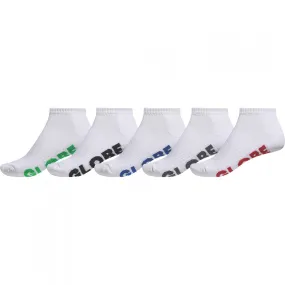 Globe - Stealth Ankle Youth Socks 5 Pack White