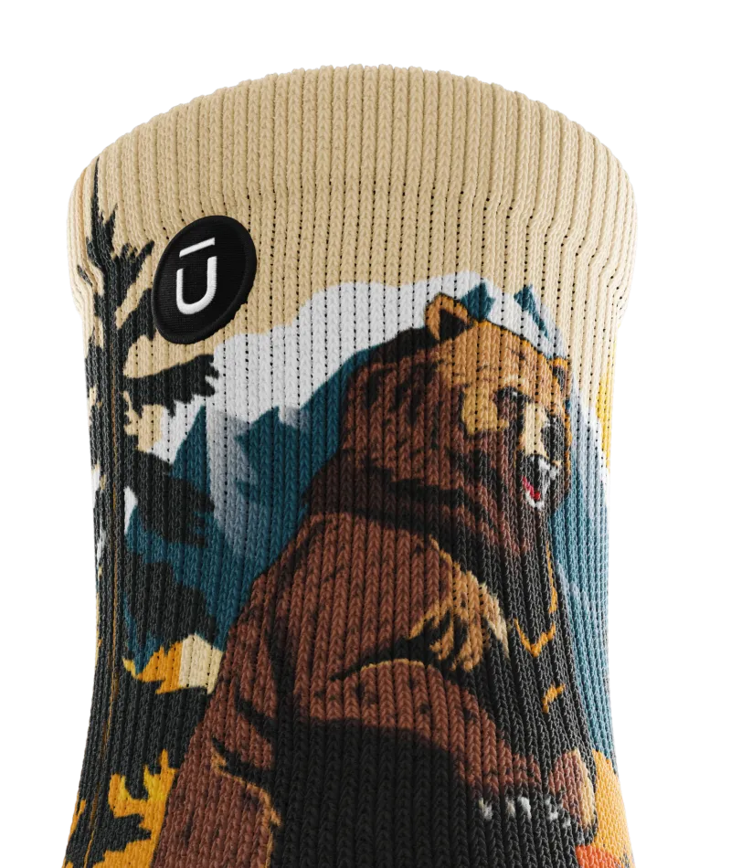 Grizzly Bear Quarter Socks