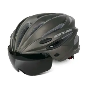 GUB K80 Plus Bike Helmet With Visor And Goggles(Titanium Color)