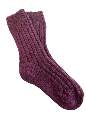 Irish Wool Neppy Socks | Women's | Cardinale