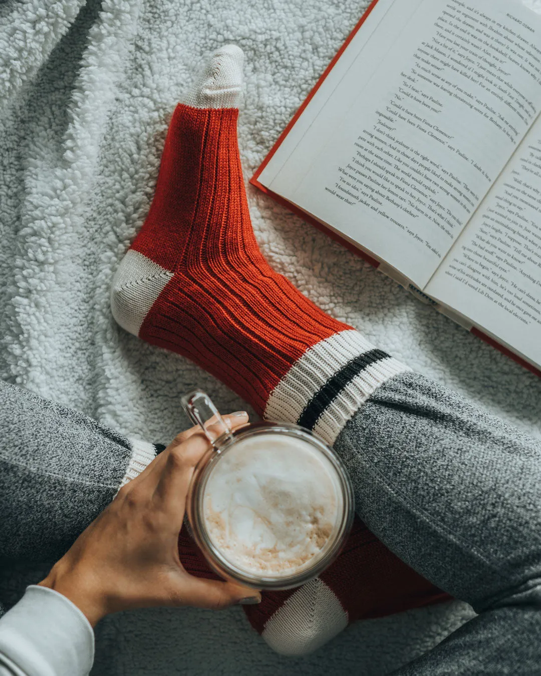 J.B. Field's Casual Colourful Wool Cabin Sock