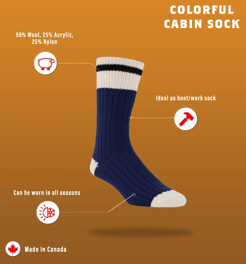 J.B. Field's Casual Colourful Wool Cabin Sock