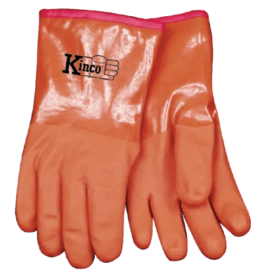 Kinco 8182 Acrylic Sandy Finish Lined PVC Gauntlet Gloves (One Dozen)