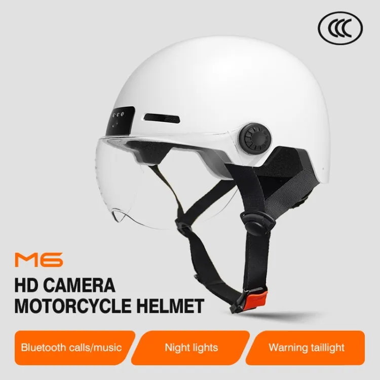 M6 1080P HD Camera Recorder Cycling Smart Helmet, Size: 54-63cm(Black)