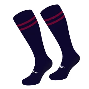 Mc Keever Skerries RFC 2 Bar Long Socks - Mens - Navy/Maroon