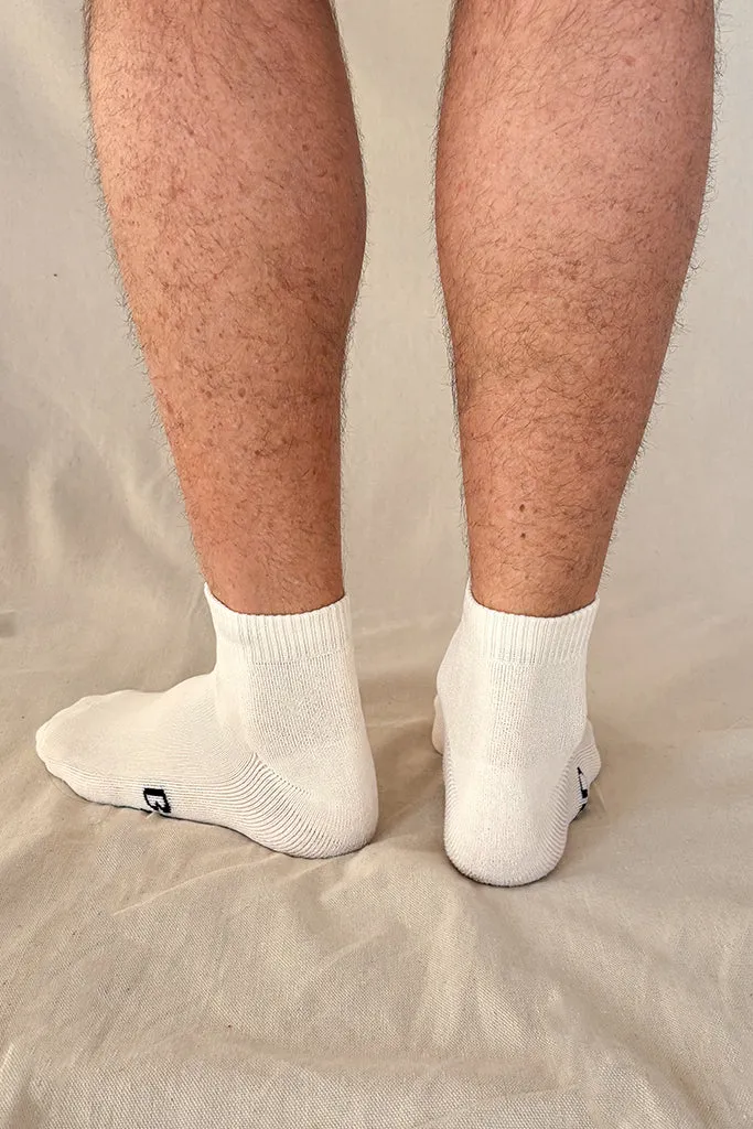 Men's Bamboo Ankle Socks 2 Pack - White