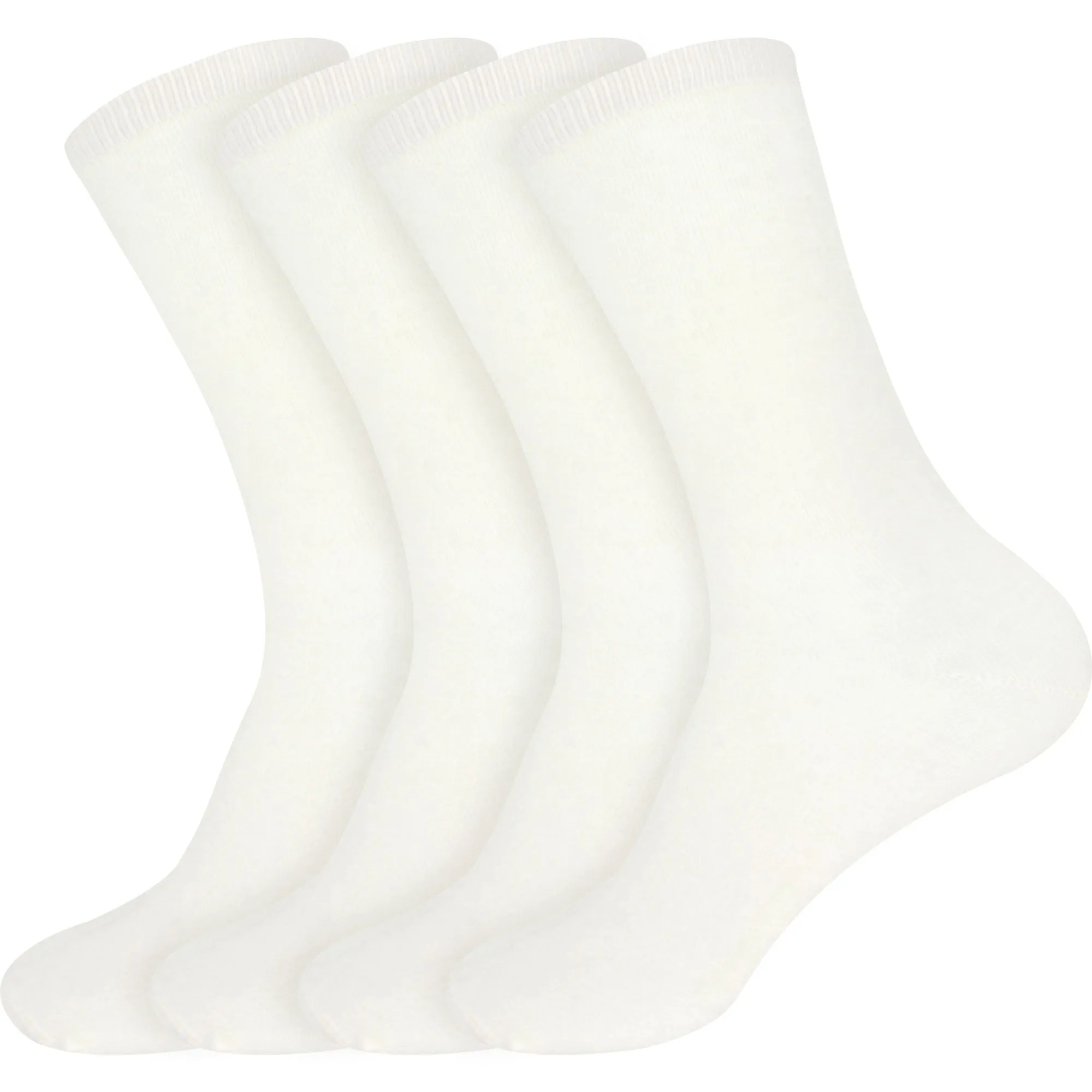 Men's Rayon from Bamboo Fiber Thin with Thick Sole Socks - 4 Pair