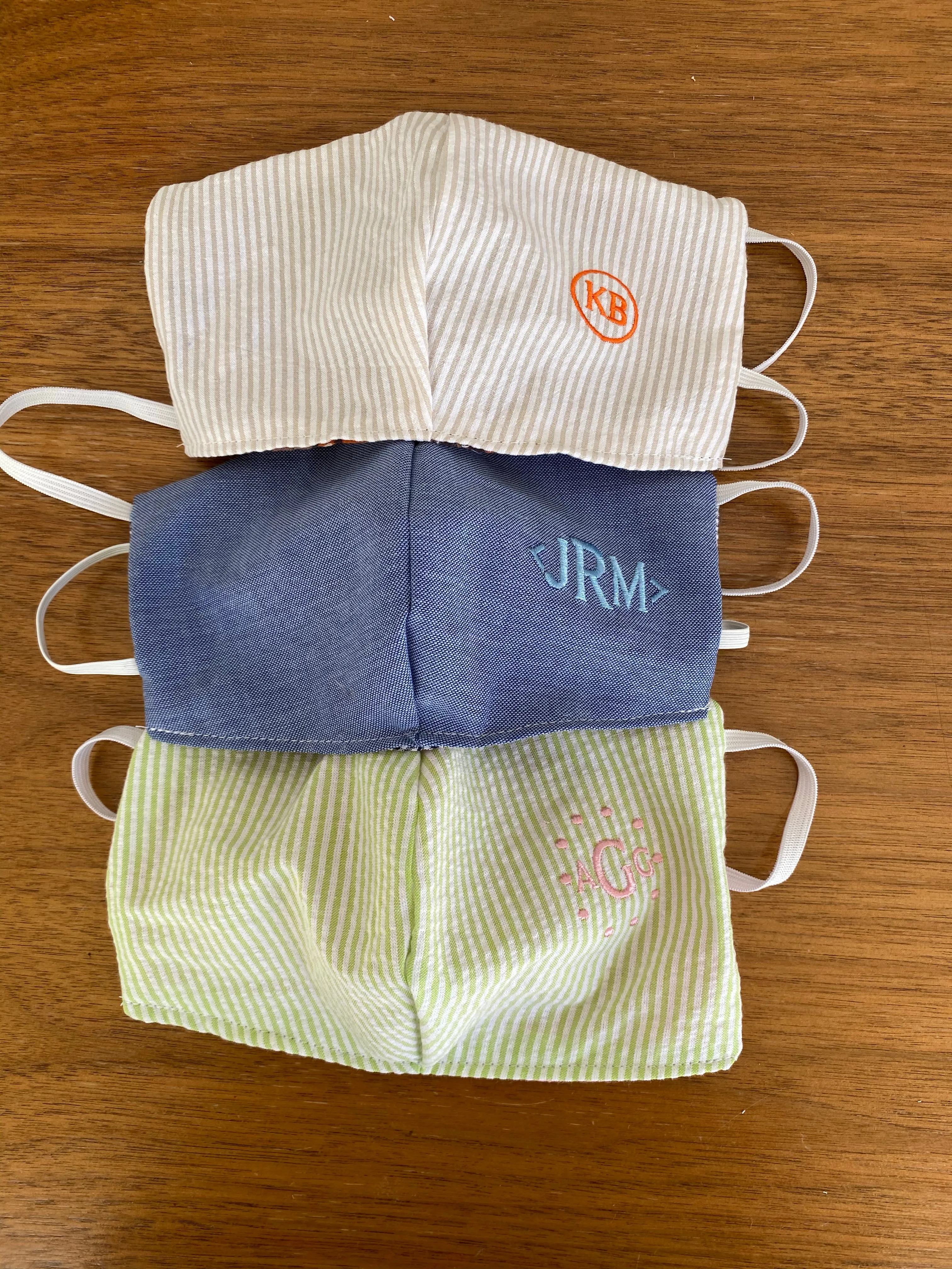 Monogram reversible face masks for men, women & youth