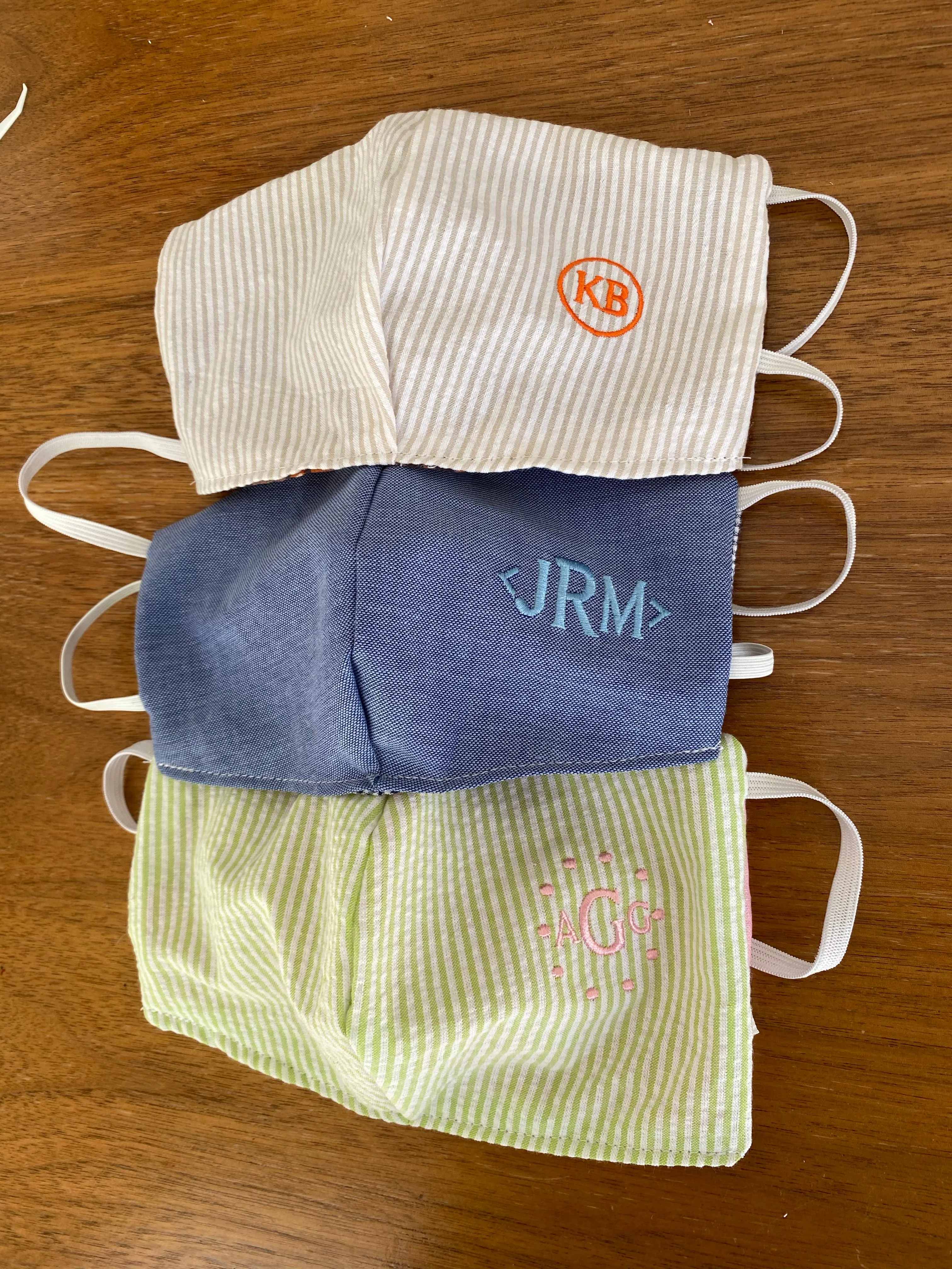 Monogram reversible face masks for men, women & youth