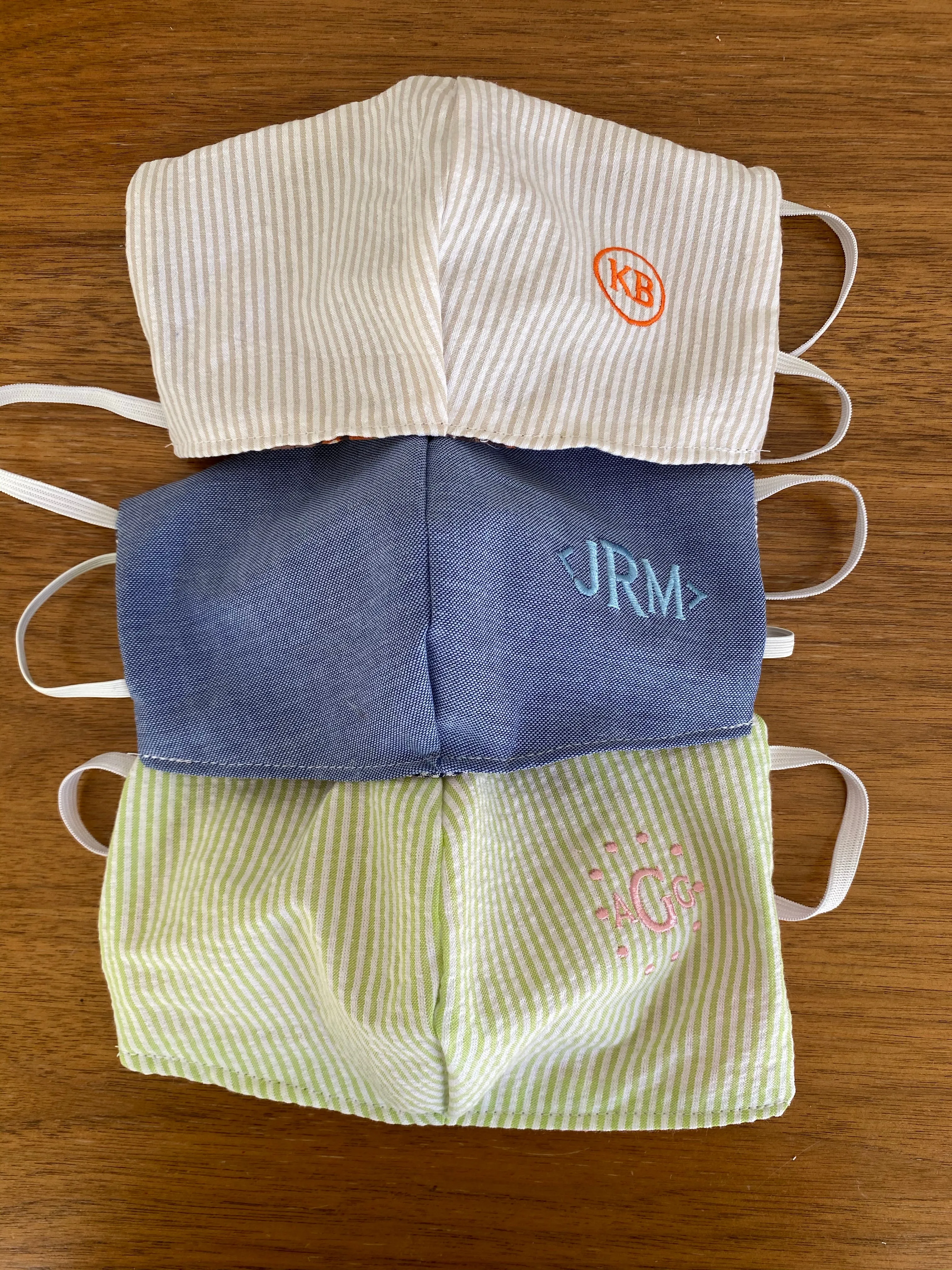 Monogram reversible face masks for men, women & youth