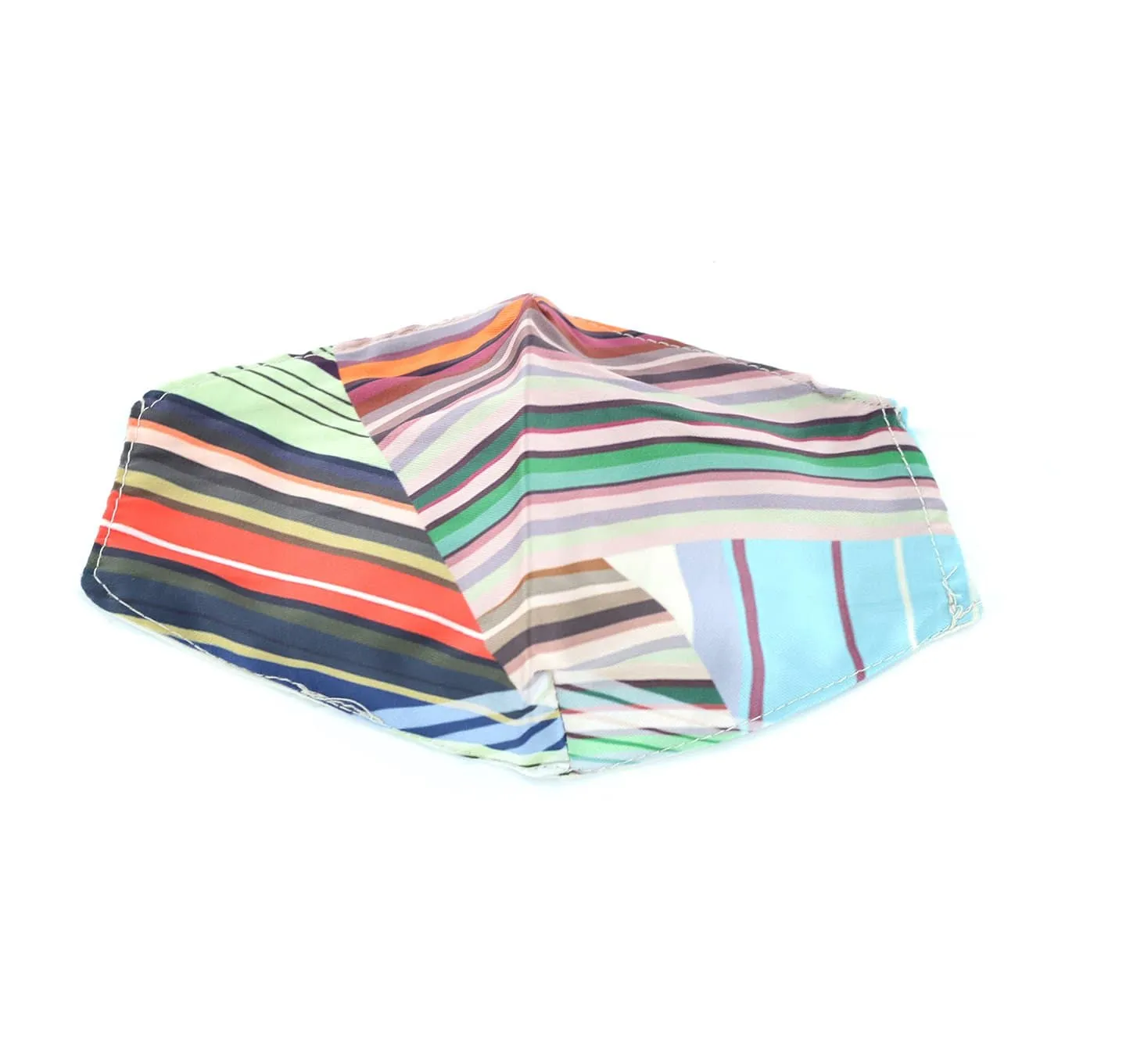 Multi Colored Stripe Print Face Mask