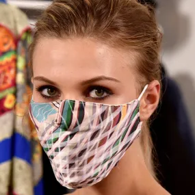 Multi Colored Stripe Print Face Mask