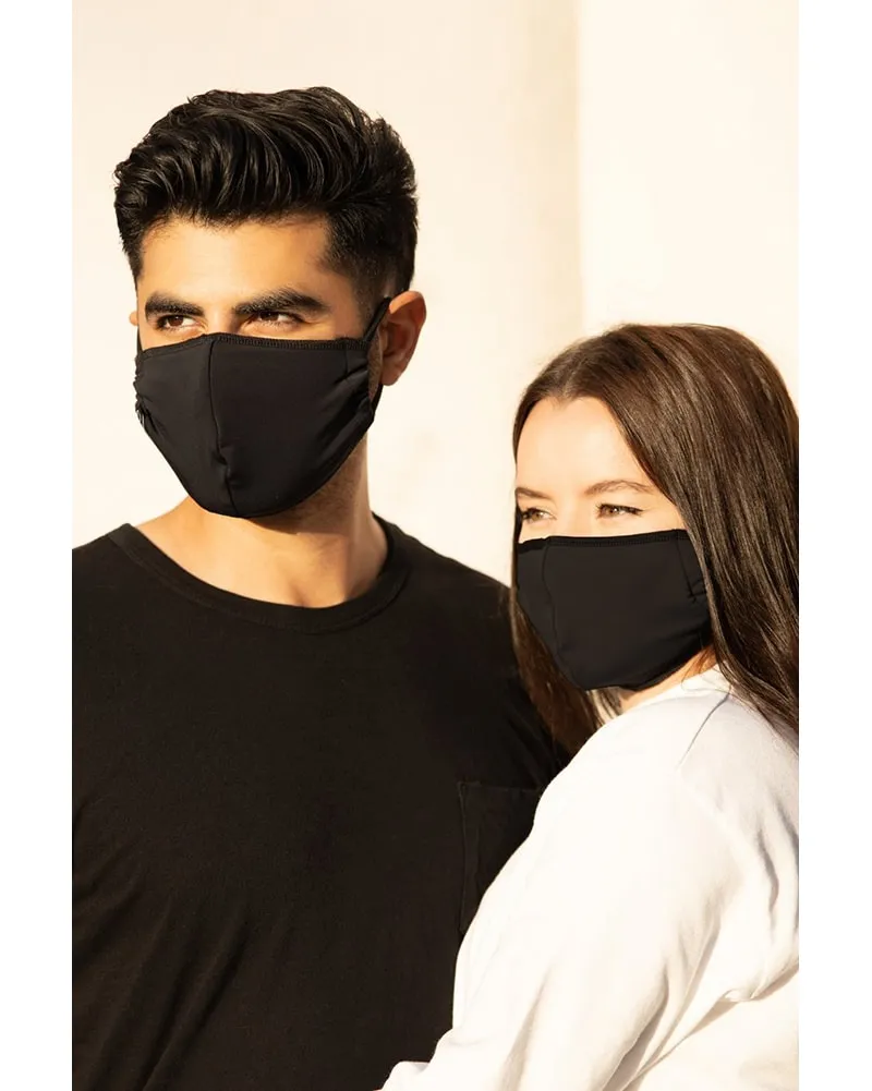 Onzie Mindful Mask 2-Pack - Womens/Mens - Black/Black