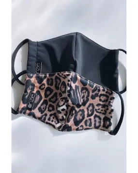 Onzie Mindful Mask 2-Pack - Womens/Mens - Leopard/Black