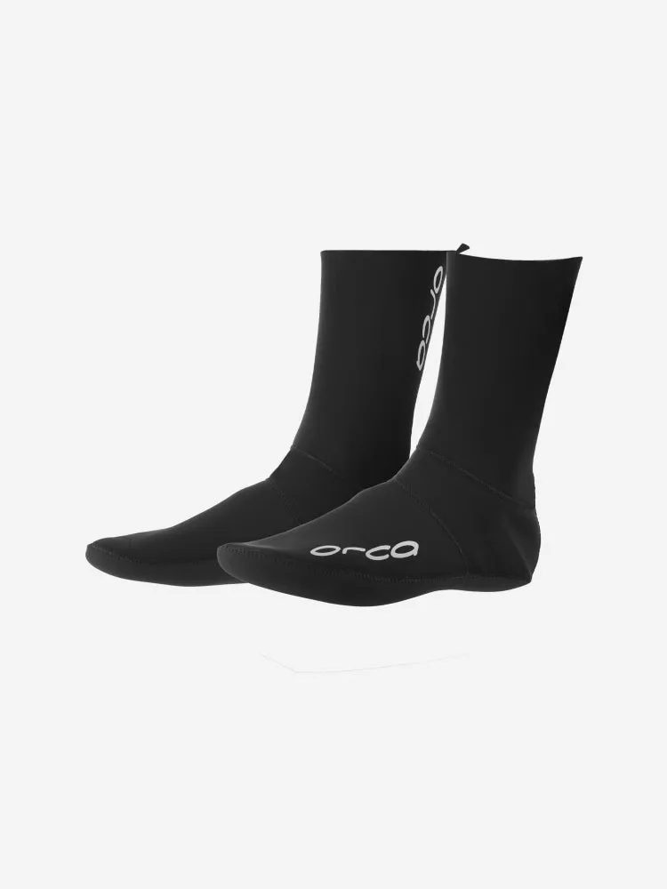 Orca Neoprene Unisex Swimming Socks - Black | Cold-Water Insulated Swim Socks with Grip