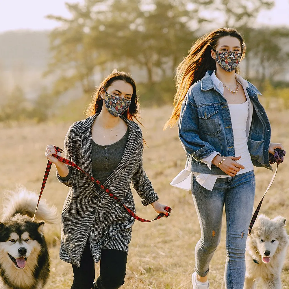 Personalized Adult Protective Cloth Face Mask - Puppy Dog Print