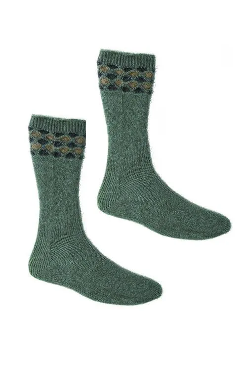 Possum Merino Wave Trim Socks