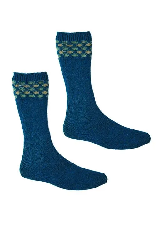 Possum Merino Wave Trim Socks