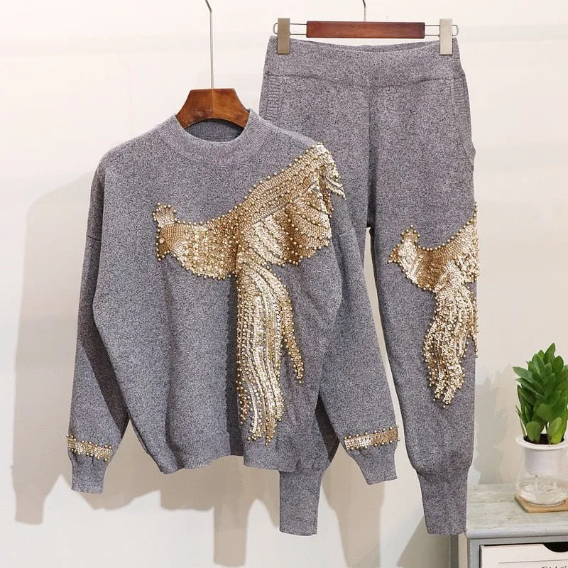 Pre Order:  Phoenix Sequin Knit Set