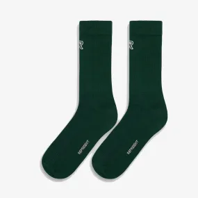 Represent | INITIAL EMBROIDERED SOCKS  { RACING GREEN