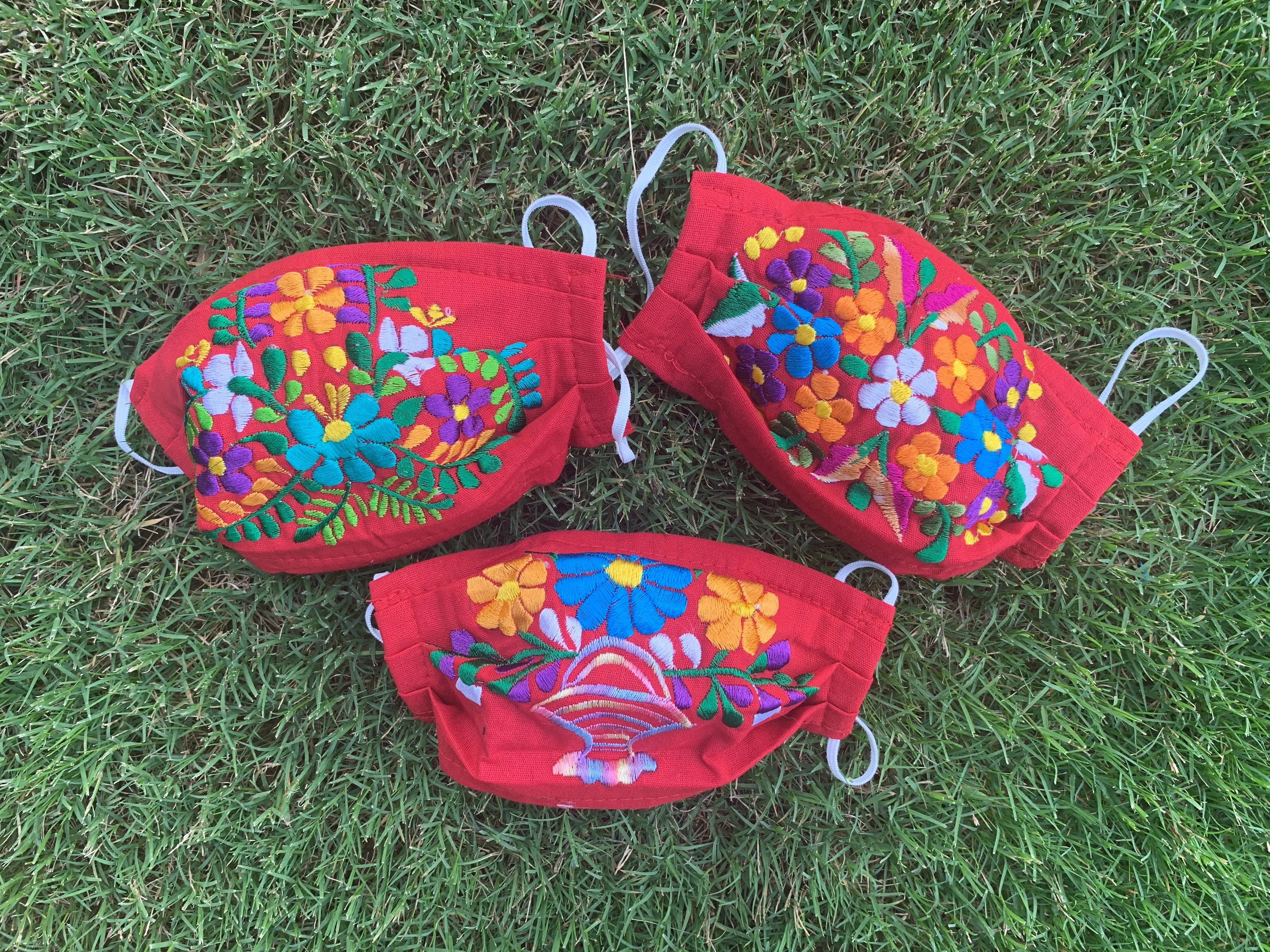 Reusable Embroidered FaceMasks - Floral