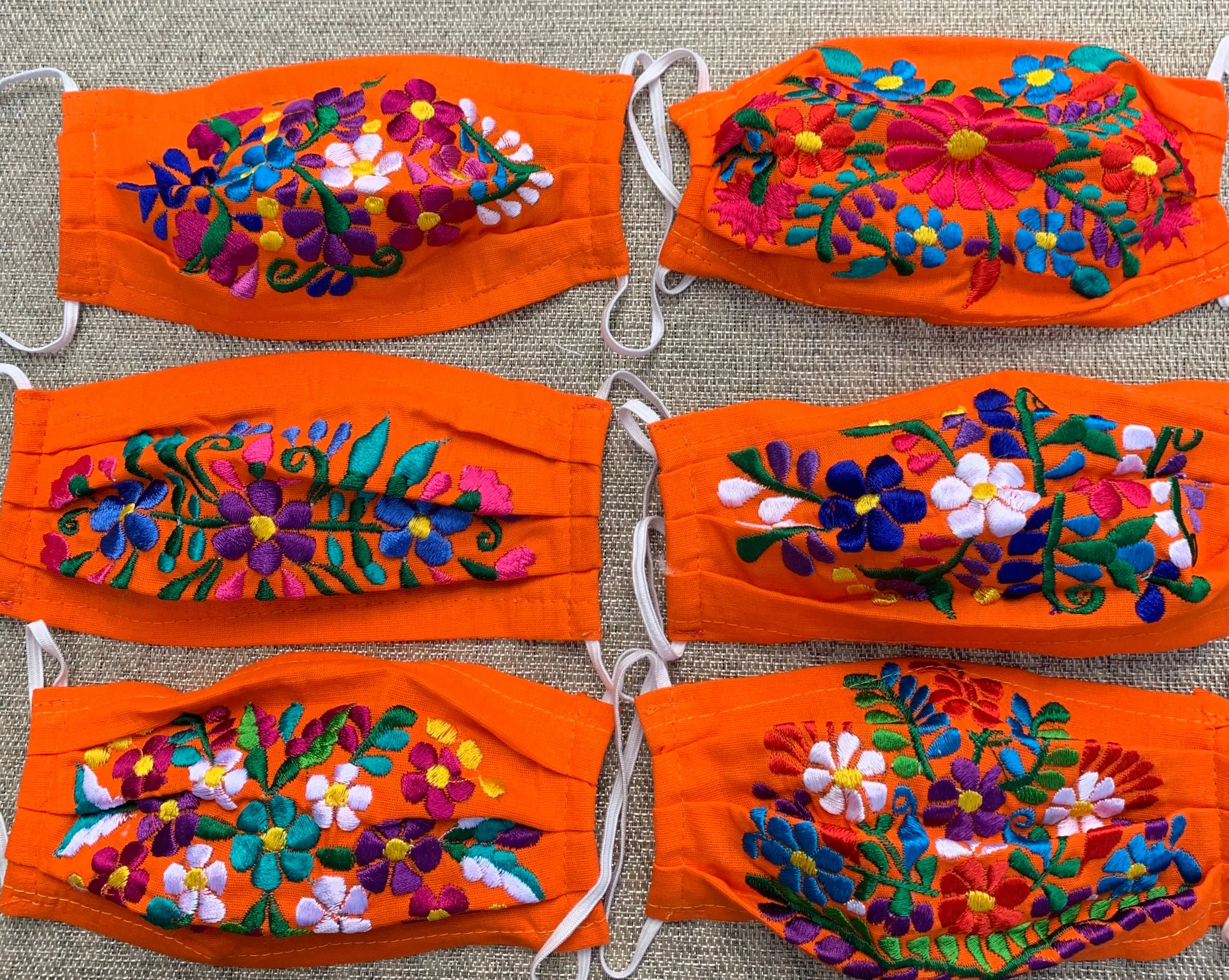 Reusable Embroidered FaceMasks - Floral