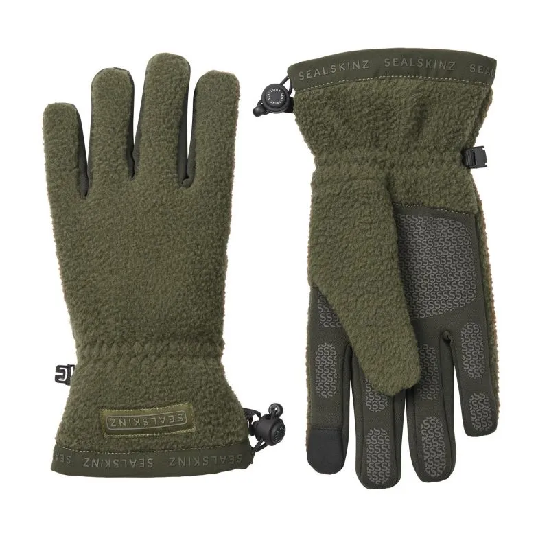 Sealskinz Hoveton Waterproof Sherpa Gloves - Olive