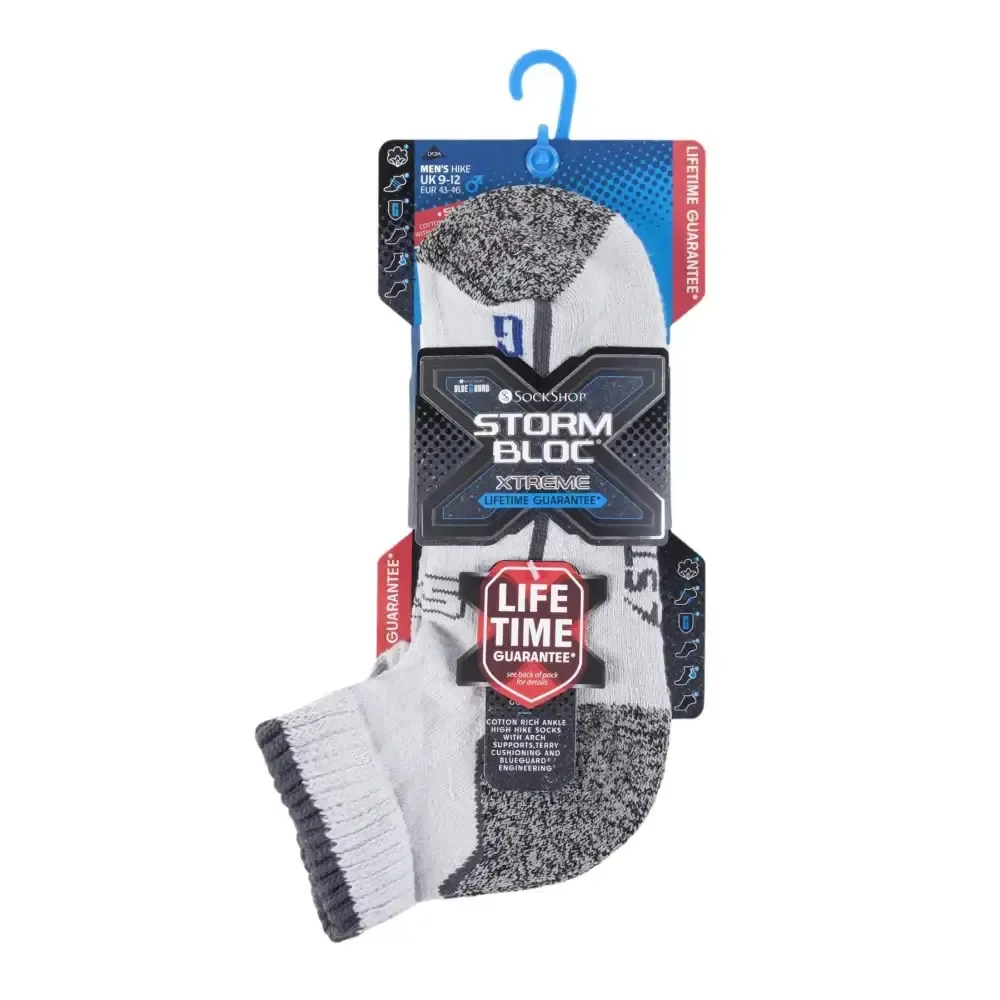 Storm bloc - 1 pair mens cotton ankle socks (9-12 / ecru)