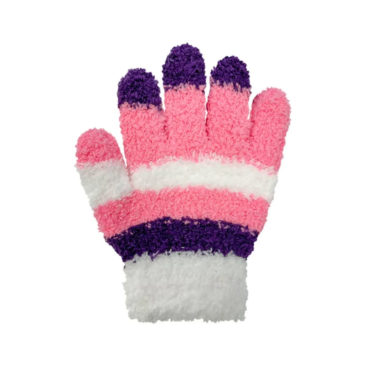 Striped Cozy Yarn Stretch Gloves - Toddler