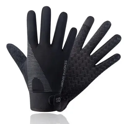 Thin Gloves Ice Silk Summer Sun Protection Breathable Exercise Cycling Women Driving Fishing Non-Slip Touch Screen Men Gloves