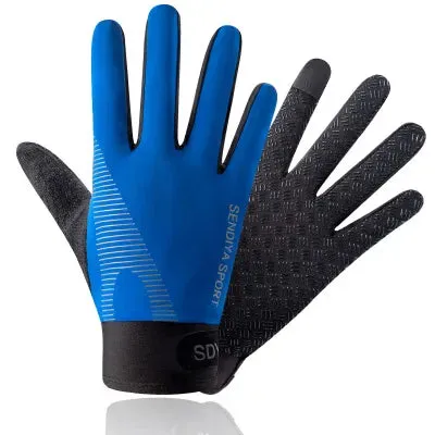 Thin Gloves Ice Silk Summer Sun Protection Breathable Exercise Cycling Women Driving Fishing Non-Slip Touch Screen Men Gloves