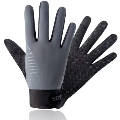 Thin Gloves Ice Silk Summer Sun Protection Breathable Exercise Cycling Women Driving Fishing Non-Slip Touch Screen Men Gloves